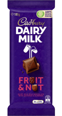 Cadbury Dairy Milk Fruit & Nut 180G